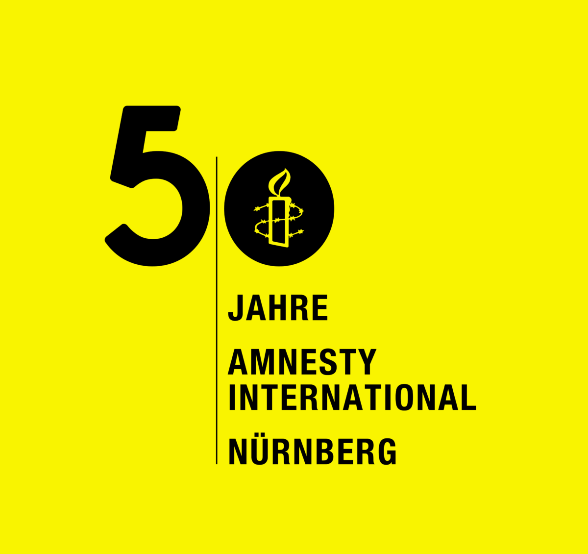 50 Jahre Amnesty International Nürnberg Logo